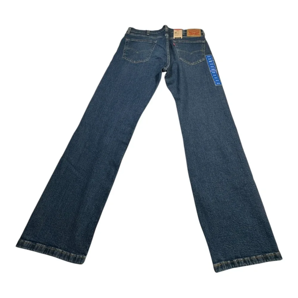 Levi Strauss & Co 505 Regular Fit Straight Leg Men Jeans 38x30 Dark Wash‎ NEW